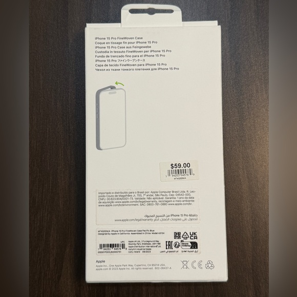 Apple iPhone 15 Pro FineWoven MagSafe Case - Blue - Picture 2 of 3